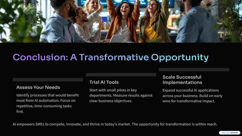 AI-generated presentation slide example